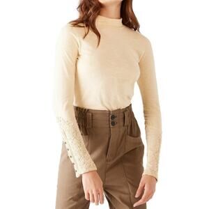 Free People Hooked On You Cuff Top Wheat Size XS $98.00